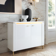 Lazio Sideboard 2 Door in Alpine White/White Gloss – image 3