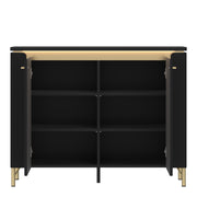 Genoa Sideboard 2 Door in Black Matt/Gold – image 2