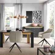 Genoa Sideboard 2 Door 4 Drawer in Black Matt/Gold – image 4