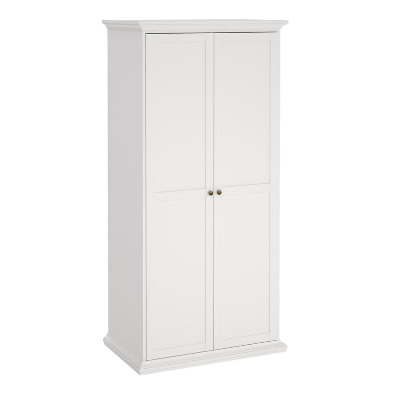Paris Package - Bedside 2 Drawers + Chest of 4 Drawers + Wardrobe with 2 Doors – White – image 10