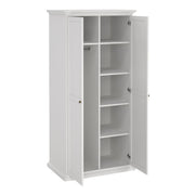 Paris Package - Bedside 2 Drawers + Chest of 4 Drawers + Wardrobe with 2 Doors – White – image 11