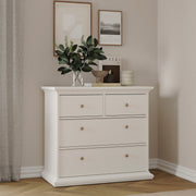 Paris Package - Bedside 2 Drawers + Chest of 4 Drawers + Wardrobe with 2 Doors – White – image 8