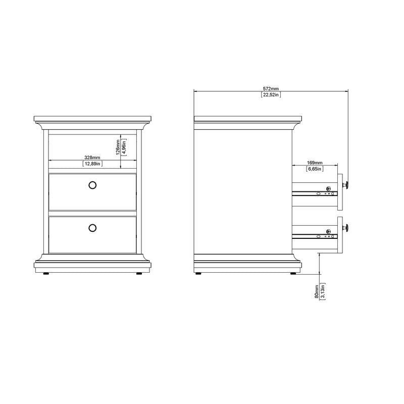 Paris Chest of 6 Drawers – White – image 12