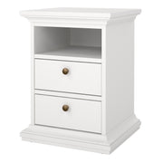Paris Bedside 2 Drawers – White – image 3