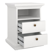 Paris Bedside 2 Drawers – White – image 5
