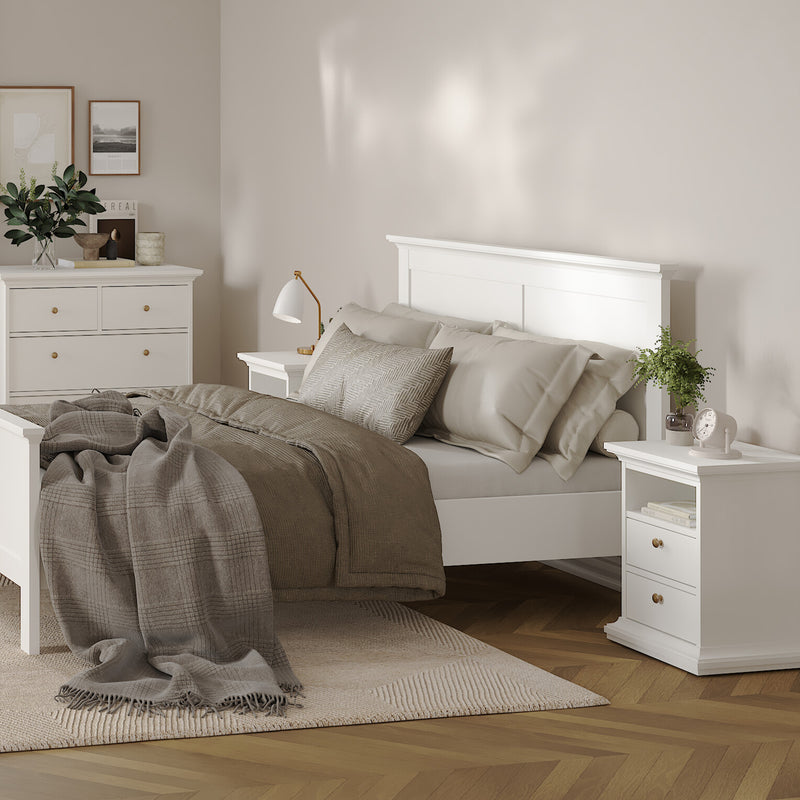 Paris Bedside 2 Drawers – White – image 7
