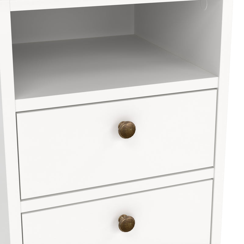 Paris Bedside 2 Drawers – White – image 9