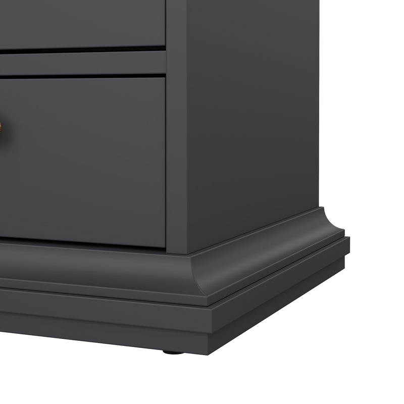 Paris Wardrobe with 4 Doors and 2 Drawers – Matt Grey – image 10