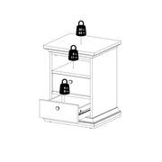 Paris Wardrobe with 4 Doors and 2 Drawers – Matt Grey – image 13