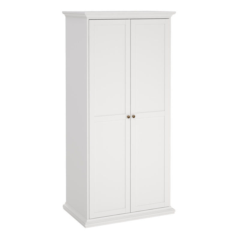 Paris Wardrobe with 2 Doors – White – image 1