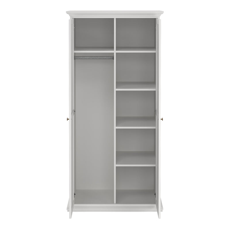 Paris Wardrobe with 2 Doors – White – image 6