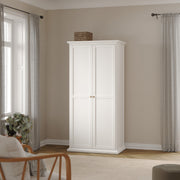 Paris Wardrobe with 2 Doors – White – image 7
