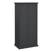 Paris Wardrobe with 2 Doors – Matt Grey – image 1