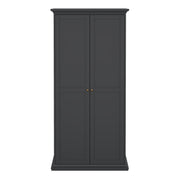 Paris Wardrobe with 2 Doors – Matt Grey – image 2