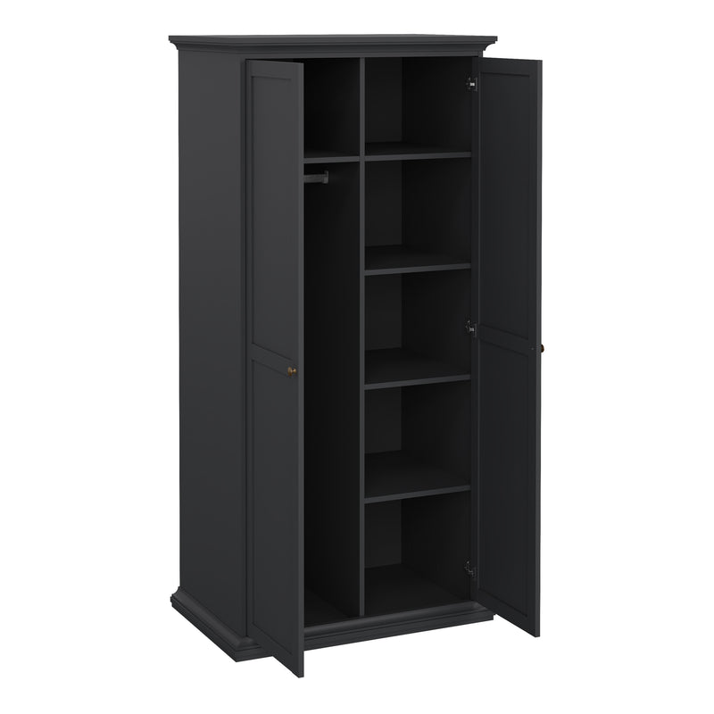 Paris Wardrobe with 2 Doors – Matt Grey – image 5