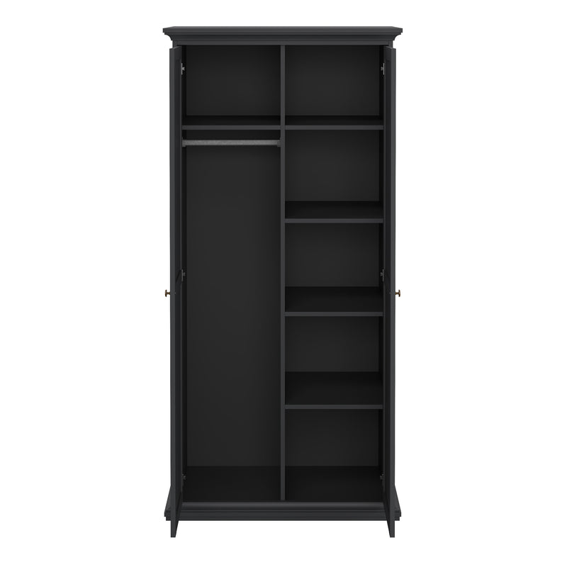 Paris Wardrobe with 2 Doors – Matt Grey – image 6