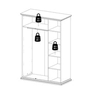 Paris Wardrobe with 2 Doors – Matt Grey – image 14