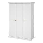 Paris Wardrobe with 3 Doors – White – image 3