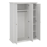 Paris Wardrobe with 3 Doors – White – image 5