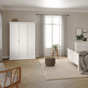 Paris Wardrobe with 3 Doors – White – image 7