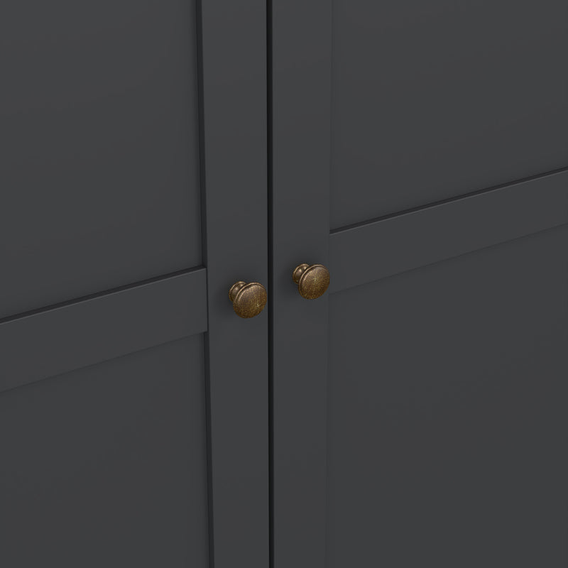 Paris Wardrobe with 3 Doors – Matt Grey – image 10