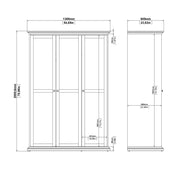 Paris Wardrobe with 3 Doors – Matt Grey – image 12