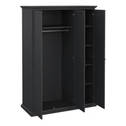 Paris Wardrobe with 3 Doors – Matt Grey – image 5