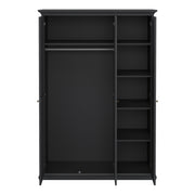 Paris Wardrobe with 3 Doors – Matt Grey – image 6
