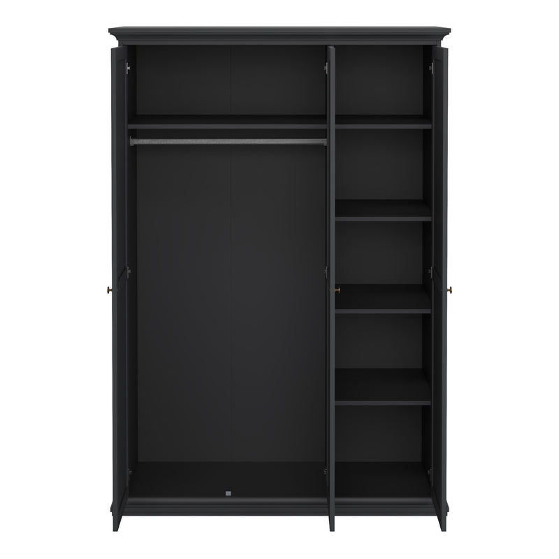Paris Wardrobe with 3 Doors – Matt Grey – image 6