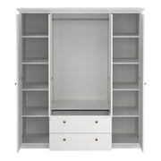 Paris Wardrobe with 4 Doors and 2 Drawers – White – image 6