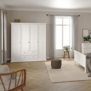 Paris Wardrobe with 4 Doors and 2 Drawers – White – image 7