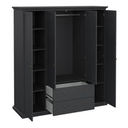 Paris Wardrobe with 4 Doors and 2 Drawers – Matt Grey – image 5