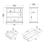 Paris Chest of 4 Drawers – White – image 13