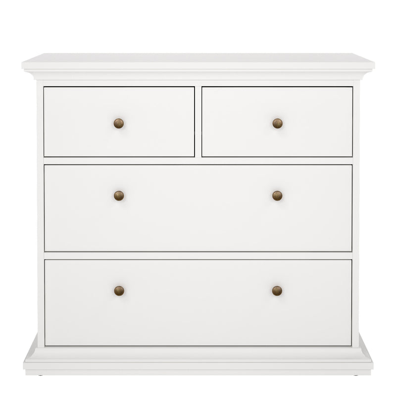 Paris Chest of 4 Drawers – White – image 2