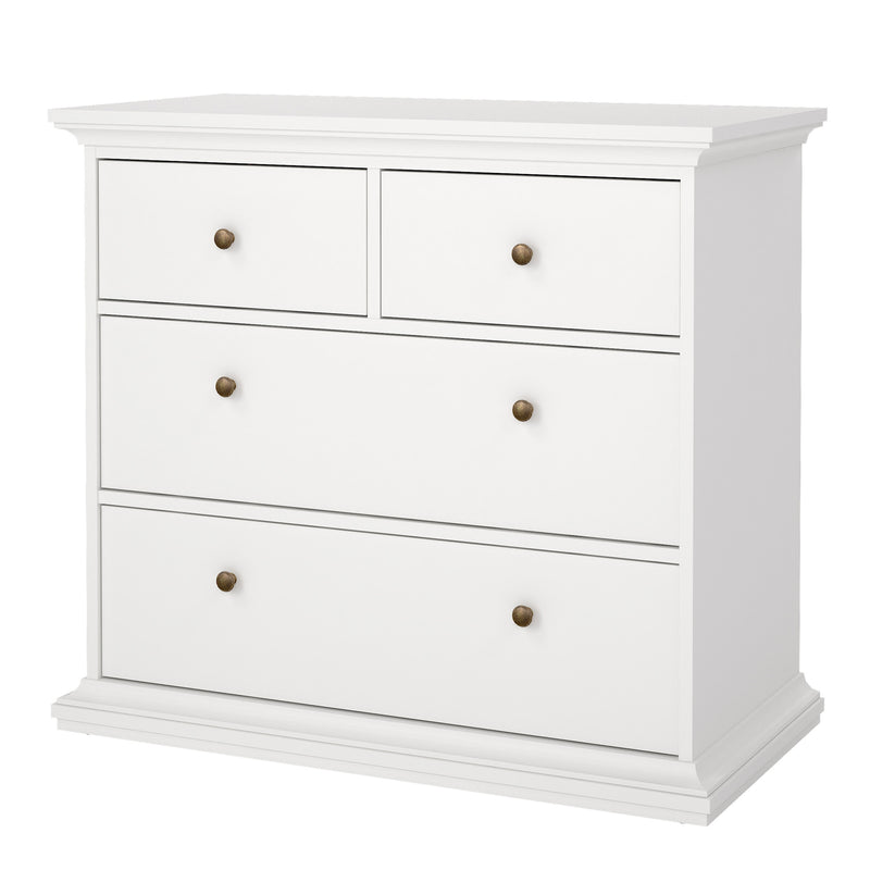 Paris Chest of 4 Drawers – White – image 3