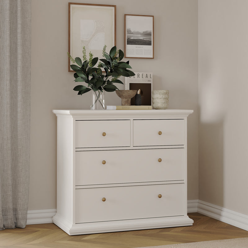 Paris Chest of 4 Drawers – White – image 9