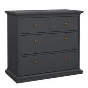 Paris Chest of 4 Drawers – Matt Grey – image 1