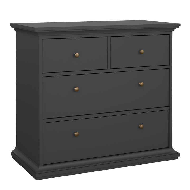 Paris Chest of 4 Drawers – Matt Grey – image 1