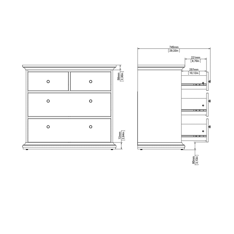 Paris Chest of 8 Drawers – Matt Grey – image 13
