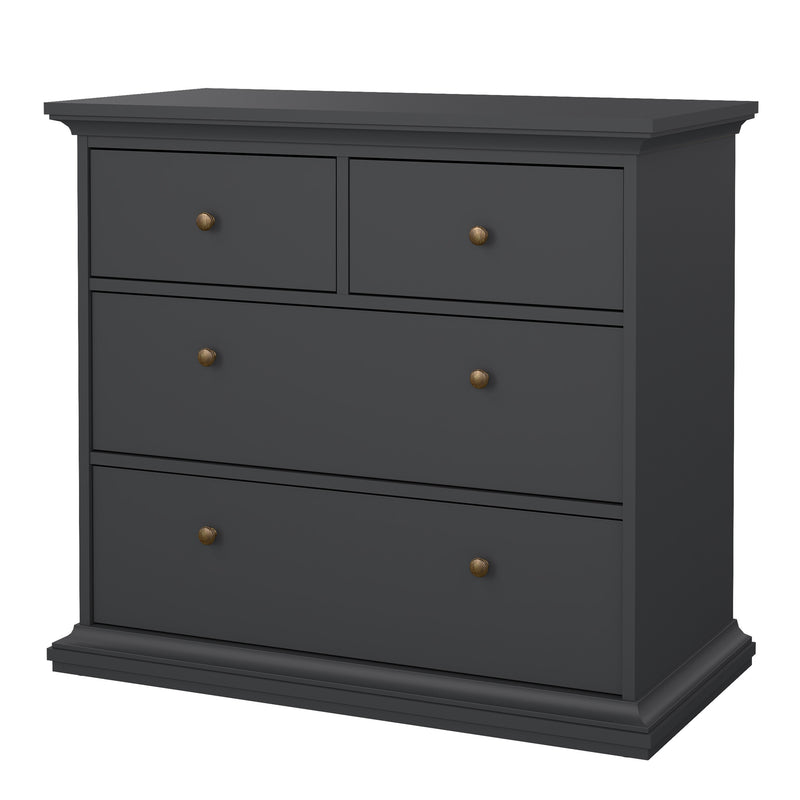 Paris Chest of 4 Drawers – Matt Grey – image 3