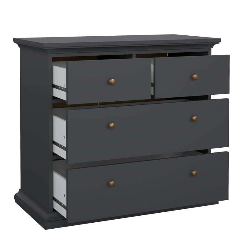 Paris Chest of 4 Drawers – Matt Grey – image 5