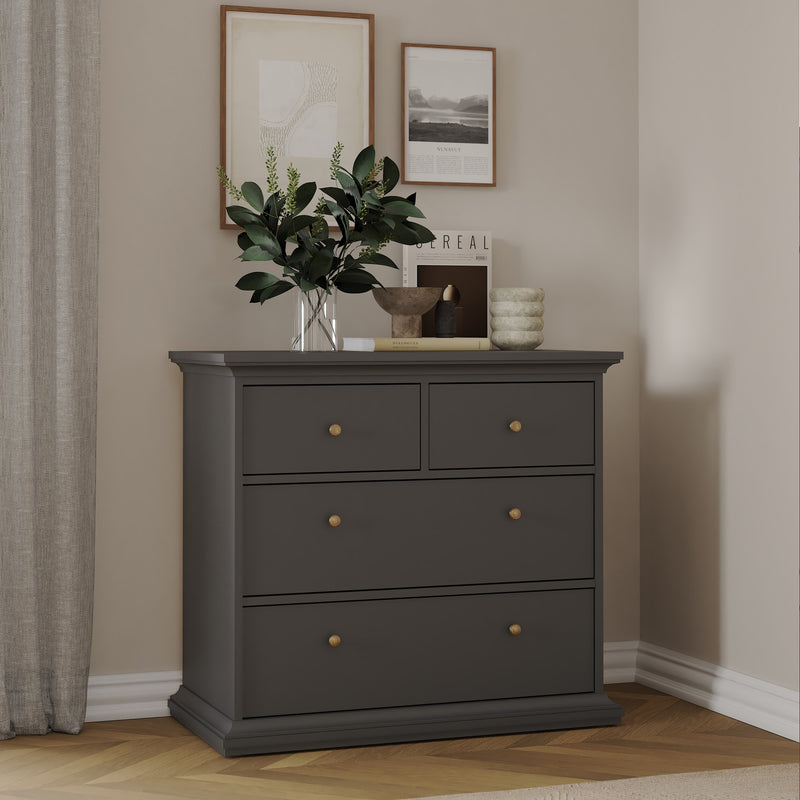 Paris Chest of 4 Drawers – Matt Grey – image 8