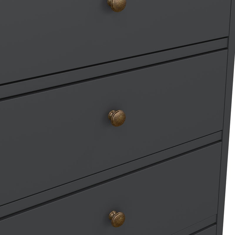 Paris Chest 5 Drawers in Matt Grey – image 9