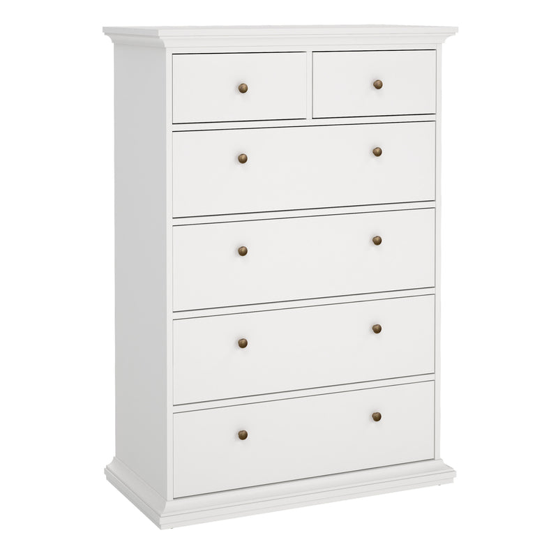 Paris Chest of 6 Drawers – White – image 1
