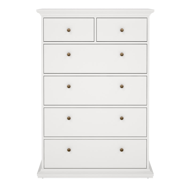 Paris Chest of 6 Drawers – White – image 2