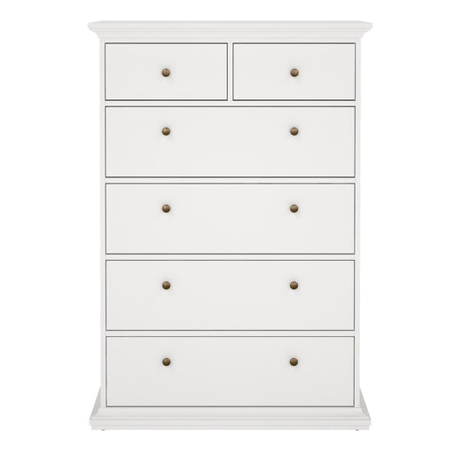 Paris Chest of 6 Drawers – White – image 2