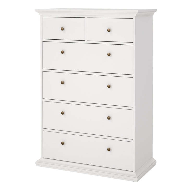 Paris Chest of 6 Drawers – White – image 3