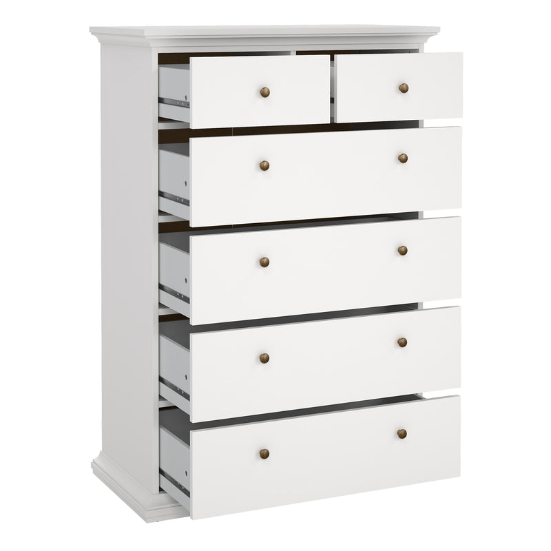 Paris Chest of 6 Drawers – White – image 5