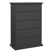 Paris Chest of 6 Drawers – Matt Grey – image 1