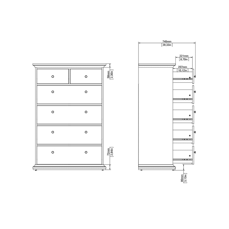Paris Nightstand 1 Door + 1 Drawer – Matt Grey – image 14